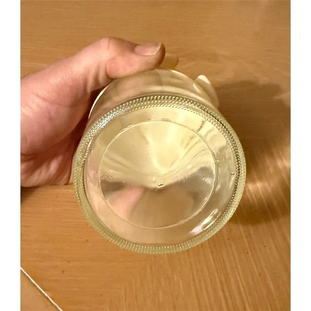 Vintage GEMCO Sugar Dispenser Glass Jar Yellow‎ Flip-Top Lid Mid Century